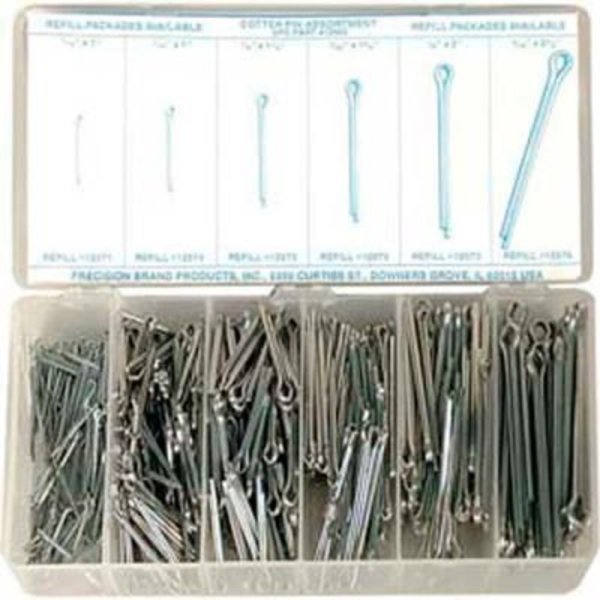Sarjo Industries Cotter Pins, Extended Prong, 18-8 Stainless Steel, Small Drawer Assortment, 12 Items, 535 Pieces FK18100